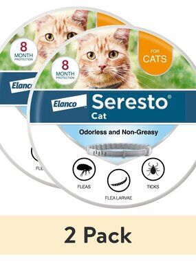 New Box Seresto 8 Month Protection Flea and Tick Collar for Cat 2-PACK